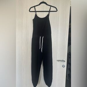 MONROW Strappy Tank Jumpsuit, Black